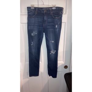 American Eagle Blue Jean Jeggings Size 14